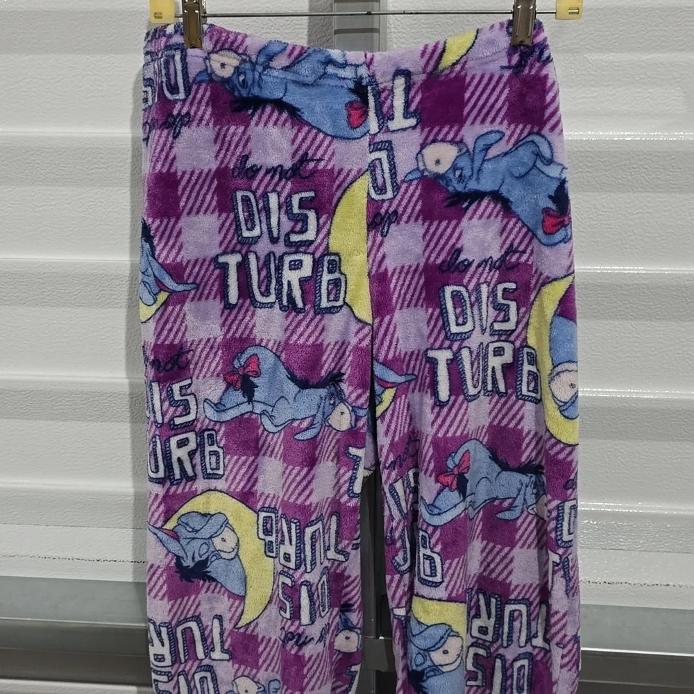 Eeyore Do‎ Not Disturb Fleece Pajama Pants Size XLARGE 16-18 - Picture 2 of 11